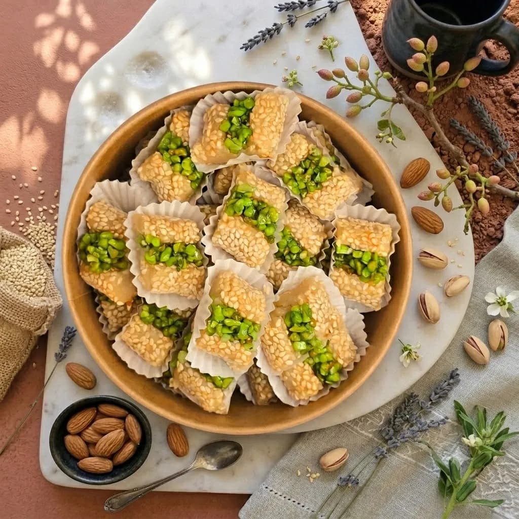 Gâteau aux Amandes et Sésame (Saqiya Amandes)